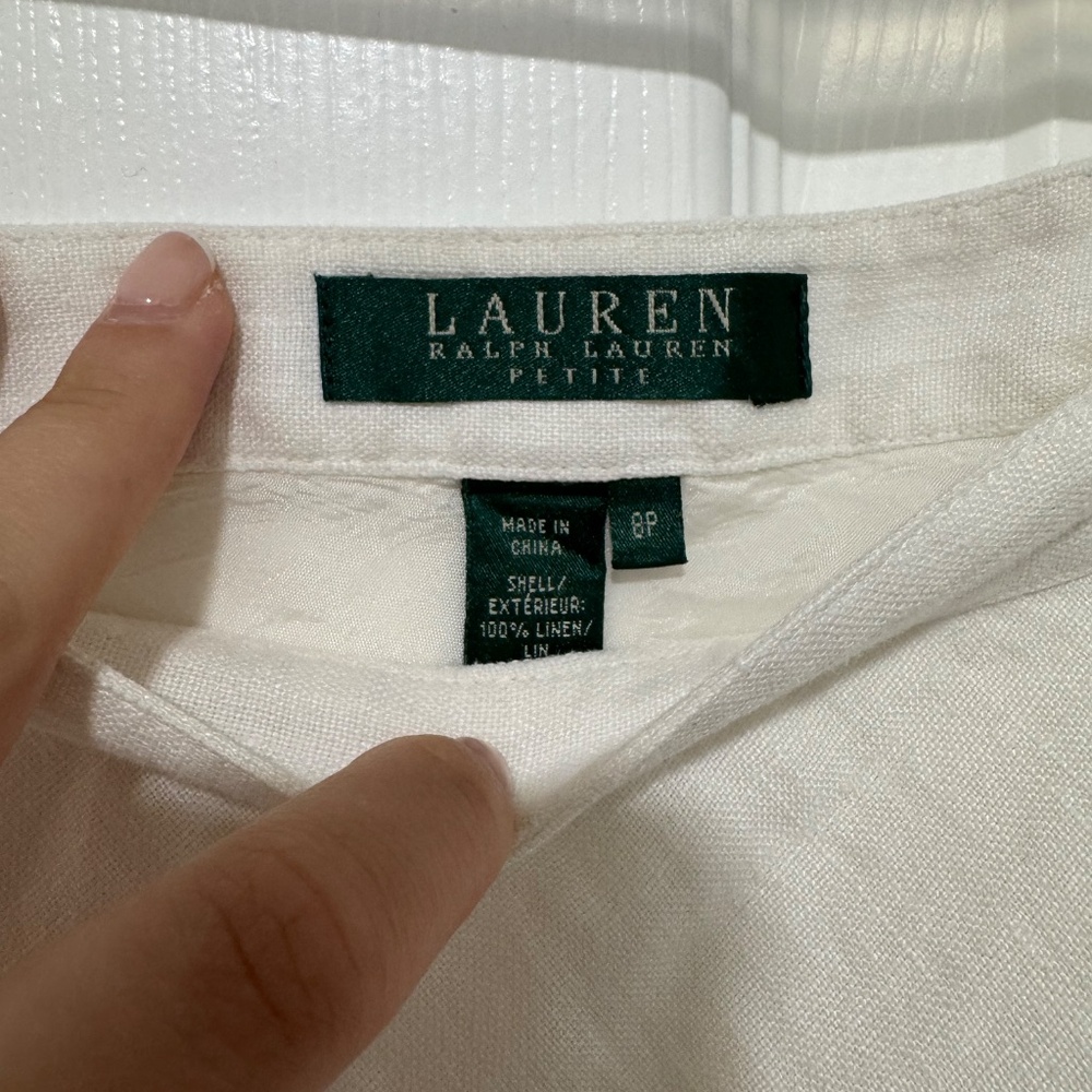 100% linen Ralph Lauren skirt - size 8P - Picture 2 of 4